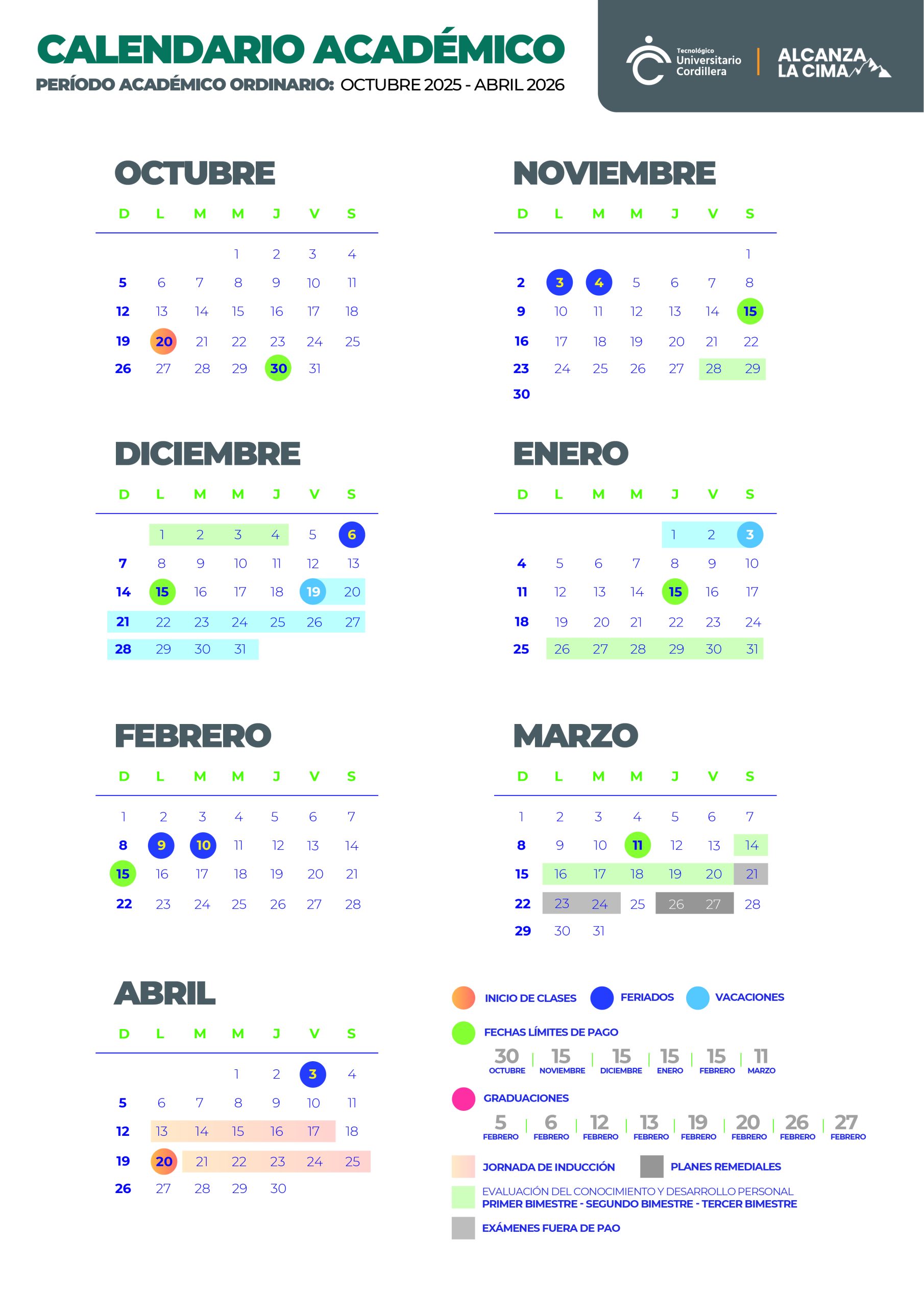 Calendario académico