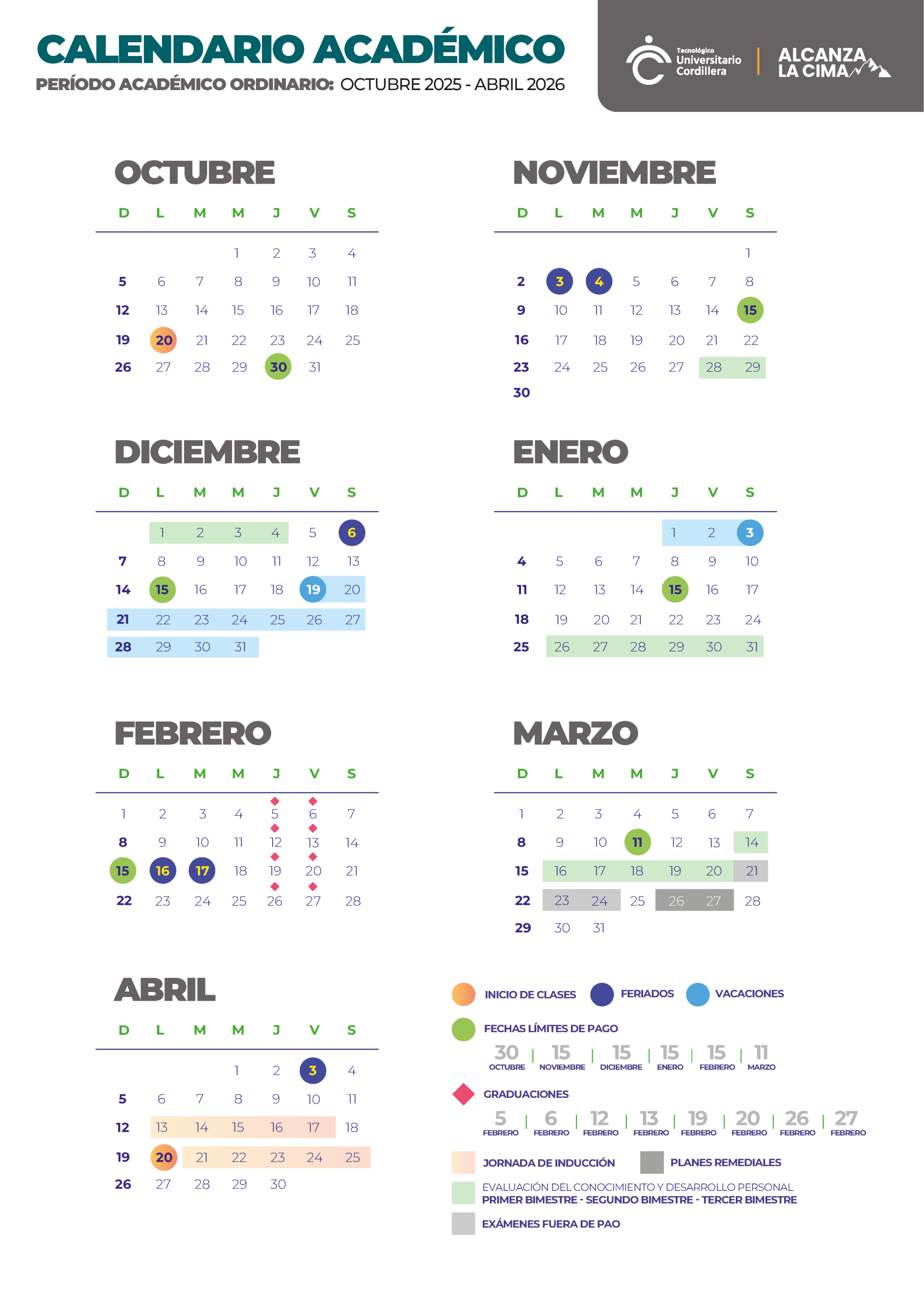 Calendario académico