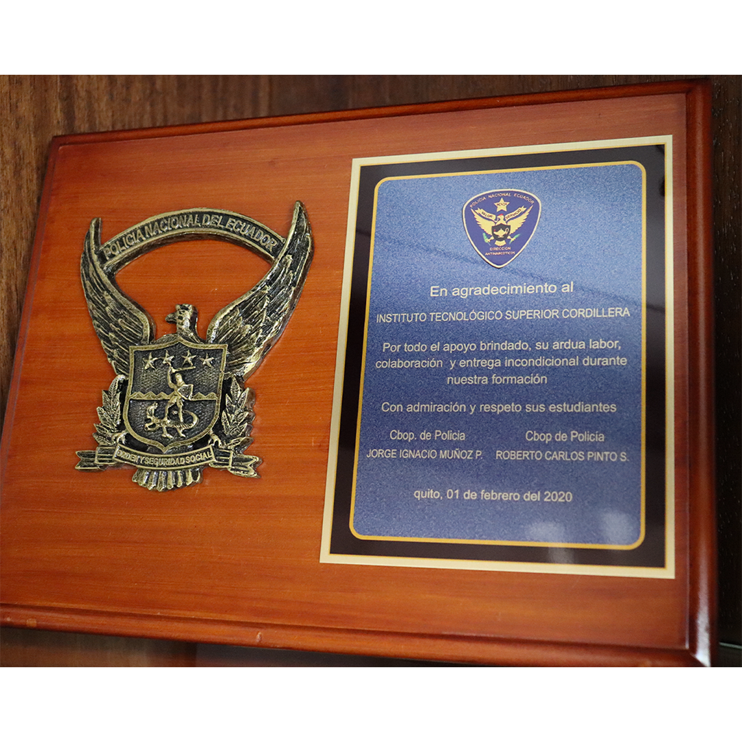 Reconocimiento por apoyo institucional