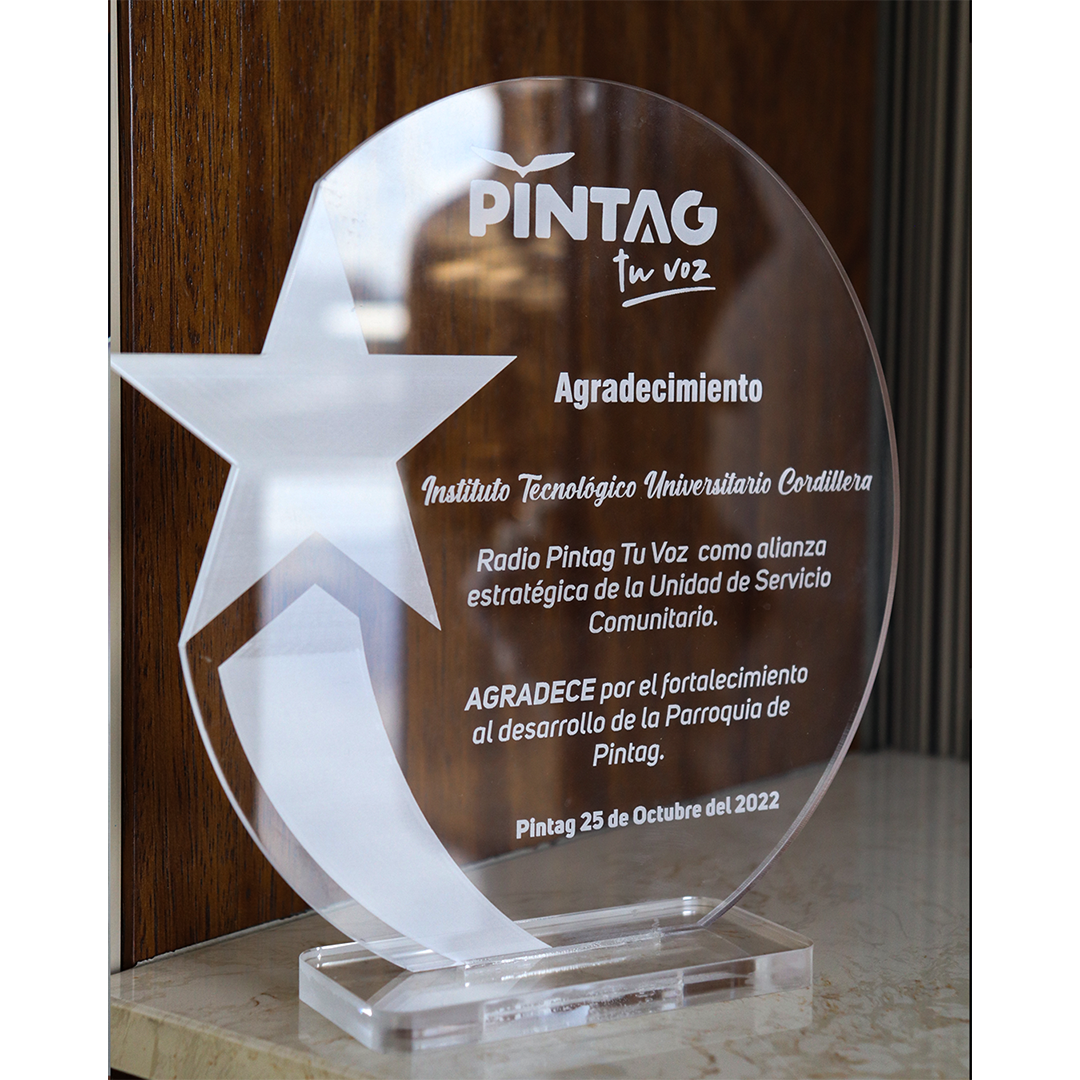 Agradecimiento al Instituto Tecnológico Universitario Cordillera