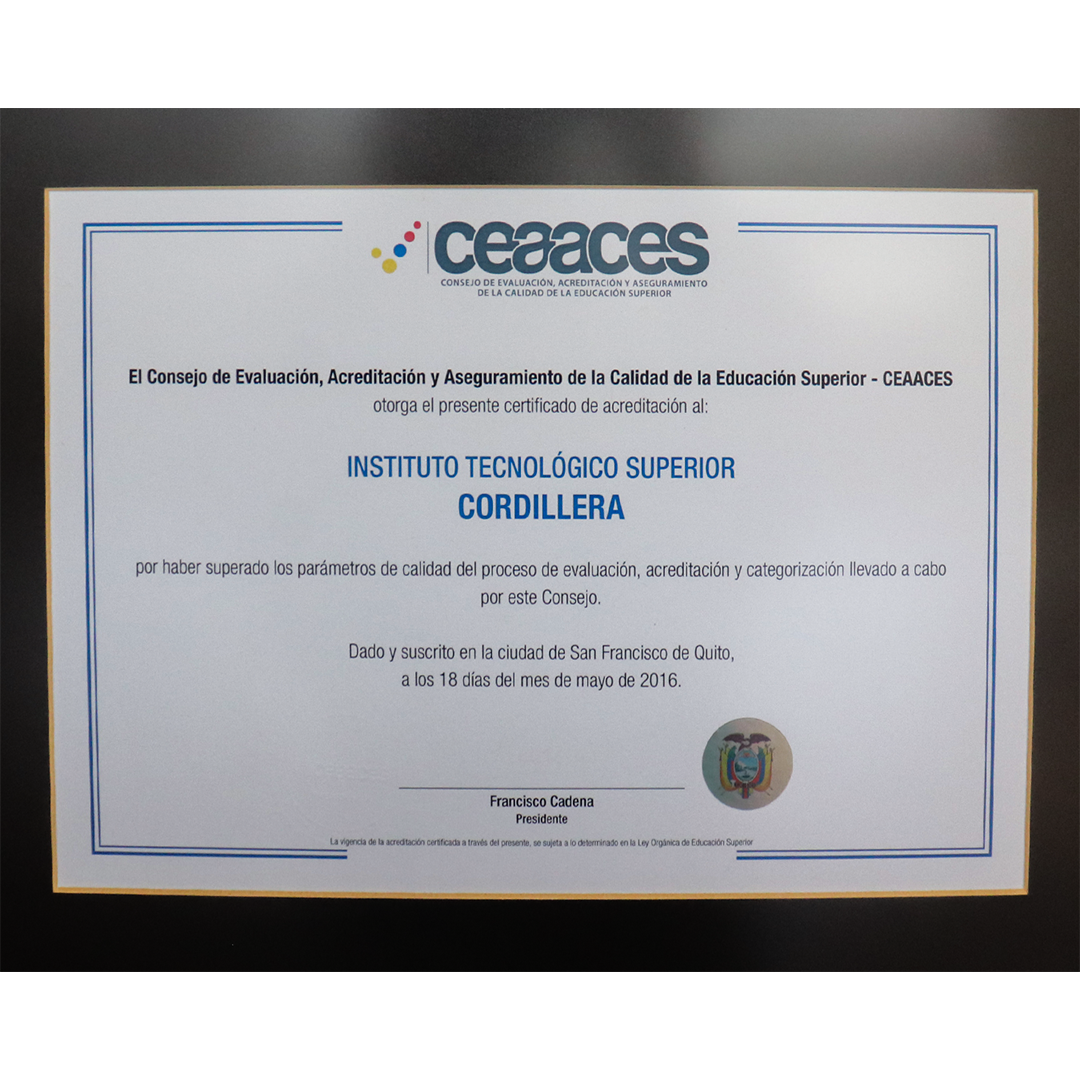Certificado de acreditación institucional