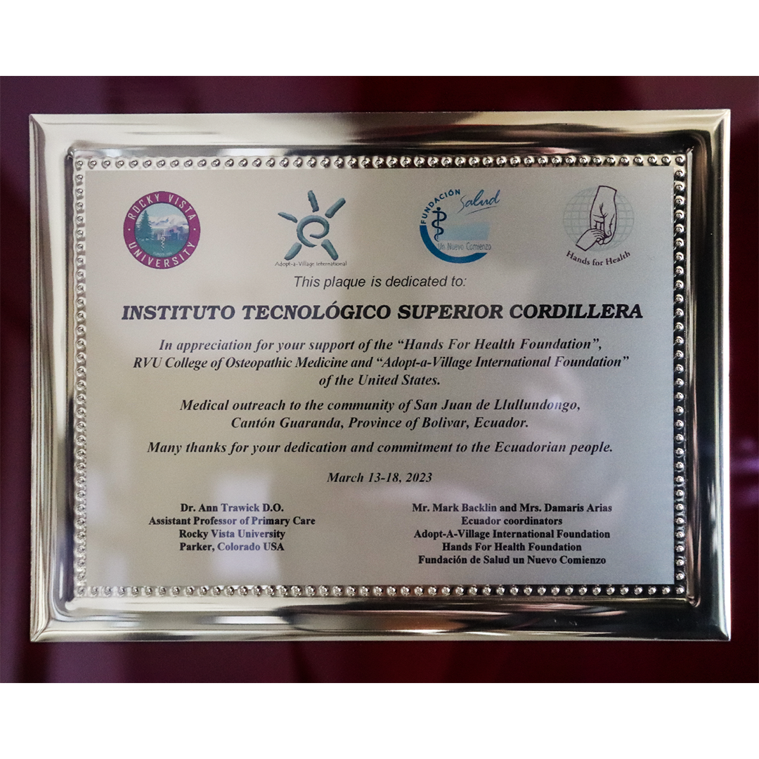 Reconocimiento por apoyo a programas de salud comunitaria