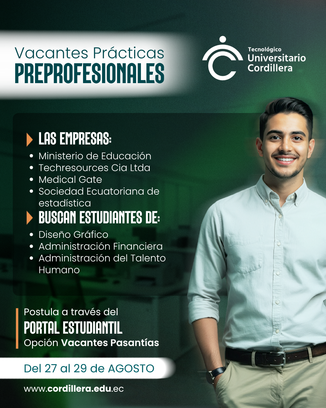 Vacantes para prácticas preprofesionales