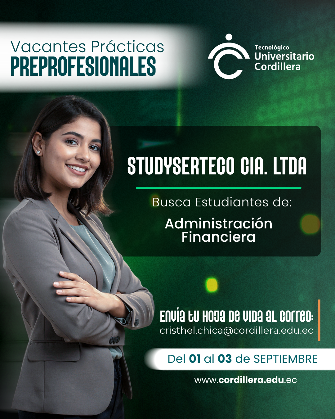 Vacante para prácticas preprofesionales